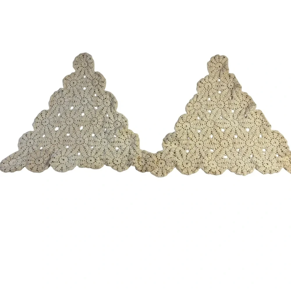 Vintage Crochet Lace Doilies Set and Hand Embroidered Hanky with Baby‎ Pants
